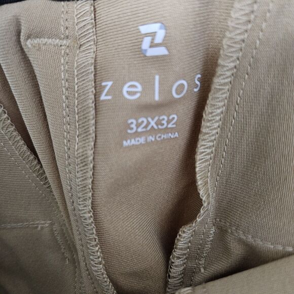 NWT Zelos Hybrid Pants Men's 32x32 Tan Straight Leg Flat Front Lightweight - Picture 2 of 11